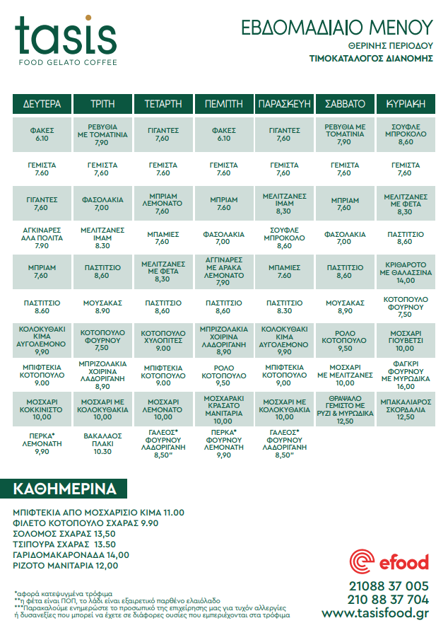 therino menu